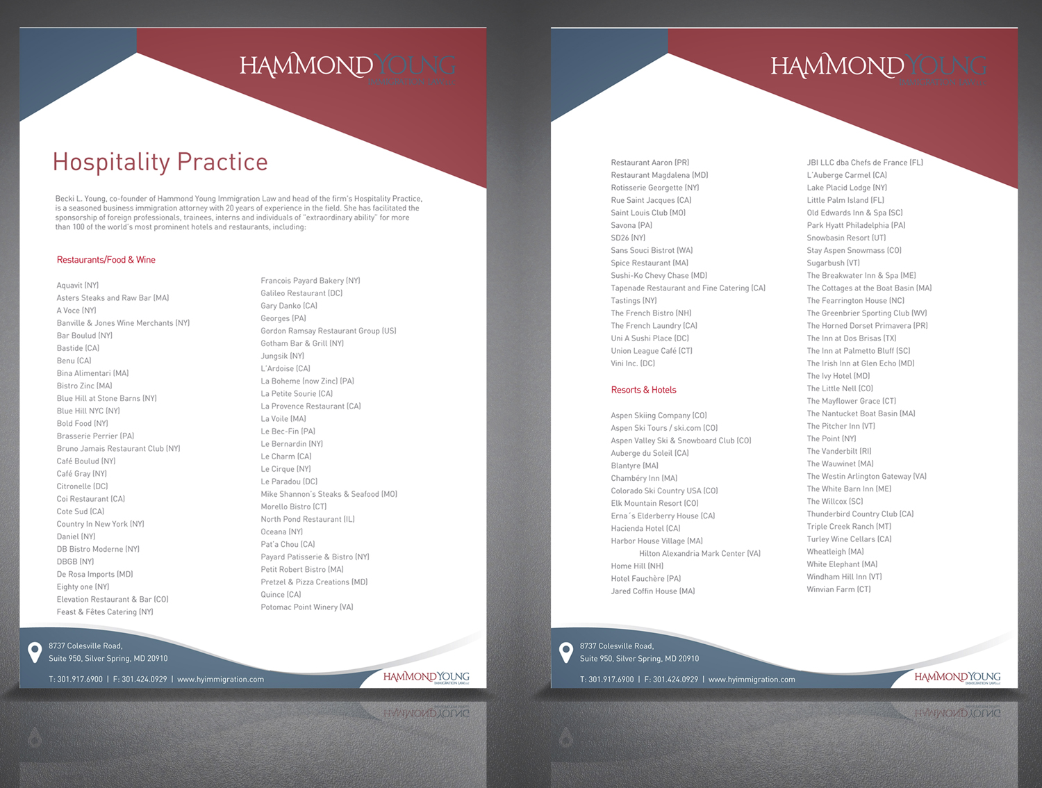Diseño de Flyer por MrColiArtist para Hammond Young Immigration Law, LLC | Diseño #10919273
