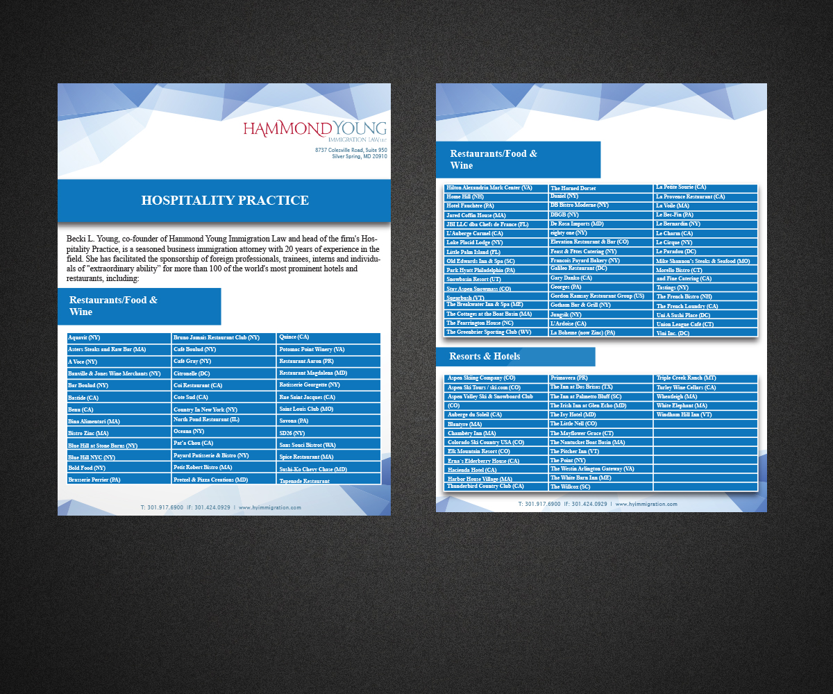 Flyer Design by Andifahmy1 for Hammond Young Immigration Law, LLC | Design #10856990