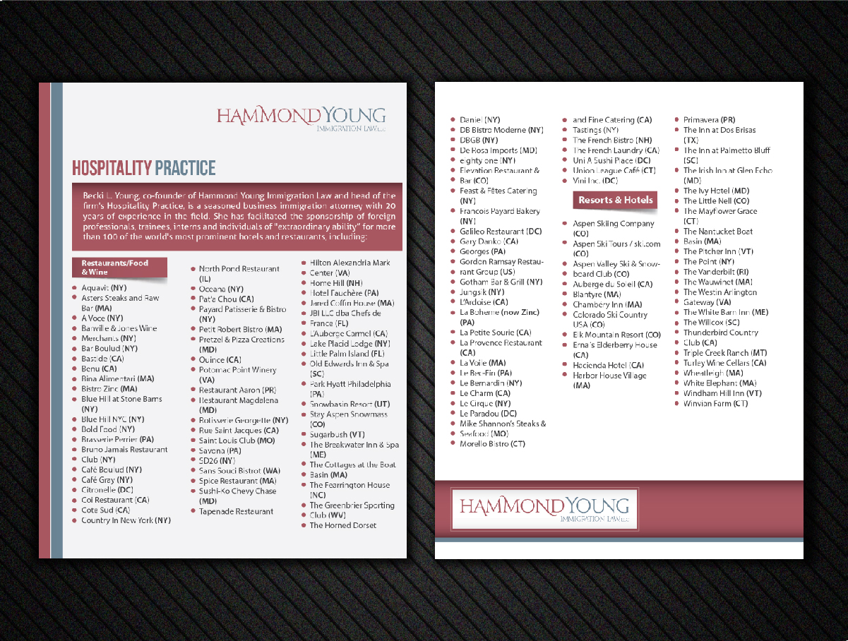 Flyer Design by CreativeKlub for Hammond Young Immigration Law, LLC | Design #10858298