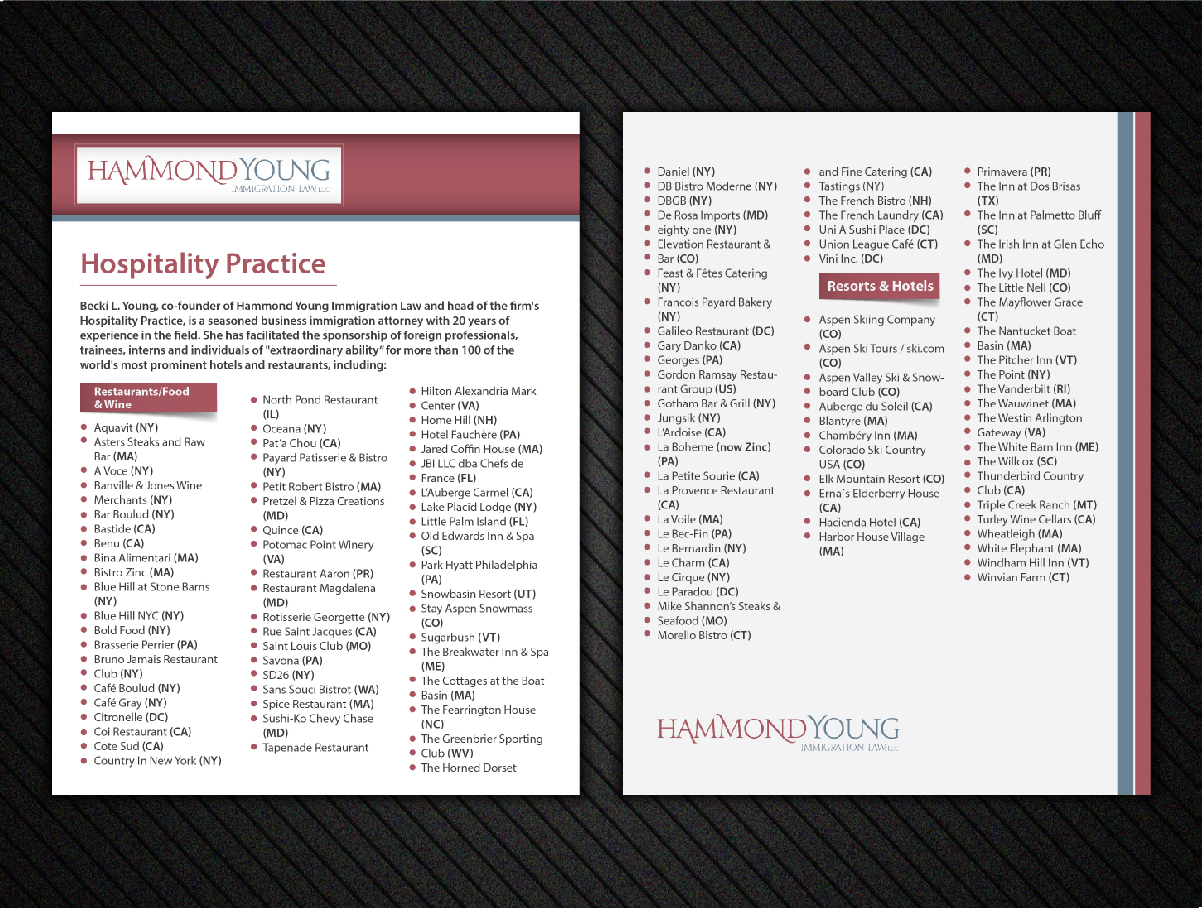 Flyer Design by CreativeKlub for Hammond Young Immigration Law, LLC | Design #10858300