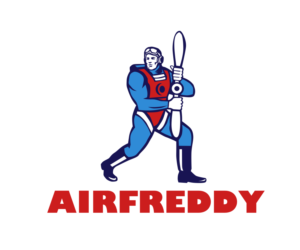 Airfreddy Maybe the initials  AF in a circle or the front of an airplane with a propeller | Logo Design by patrimonio