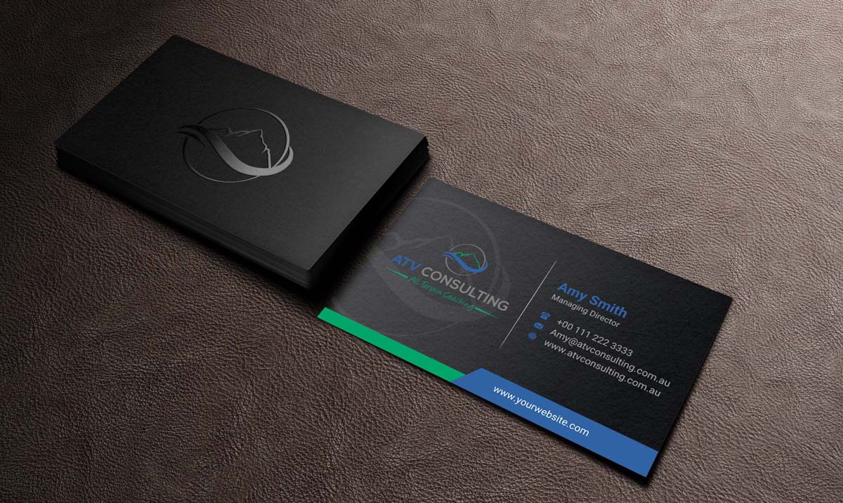 Design de Carte de Visite par INDIAN_Ashok pour ATV Consulting | Design #10862825