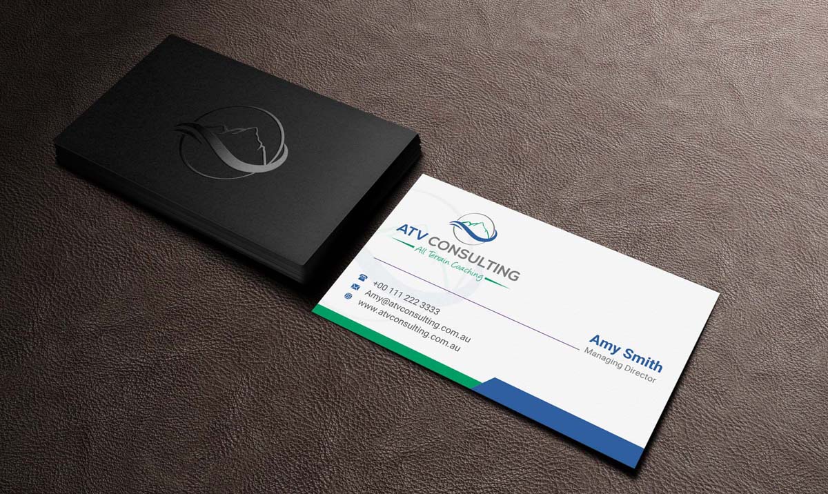 Visitenkarten-Design von INDIAN_Ashok für ATV Consulting | Design #10862829