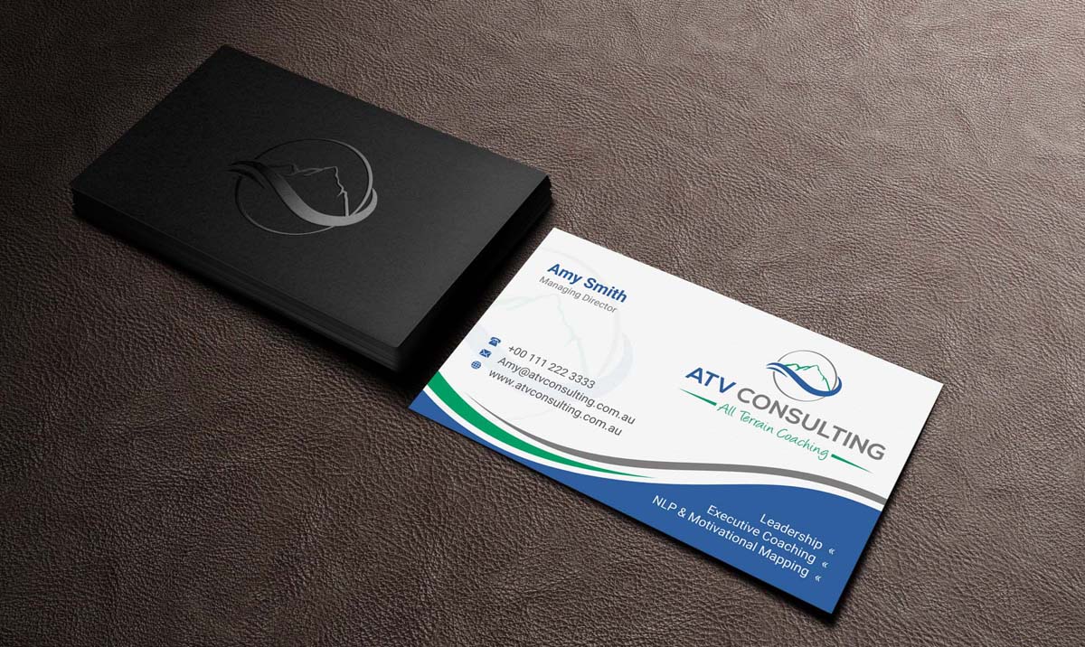 Design de Carte de Visite par INDIAN_Ashok pour ATV Consulting | Design #10862834