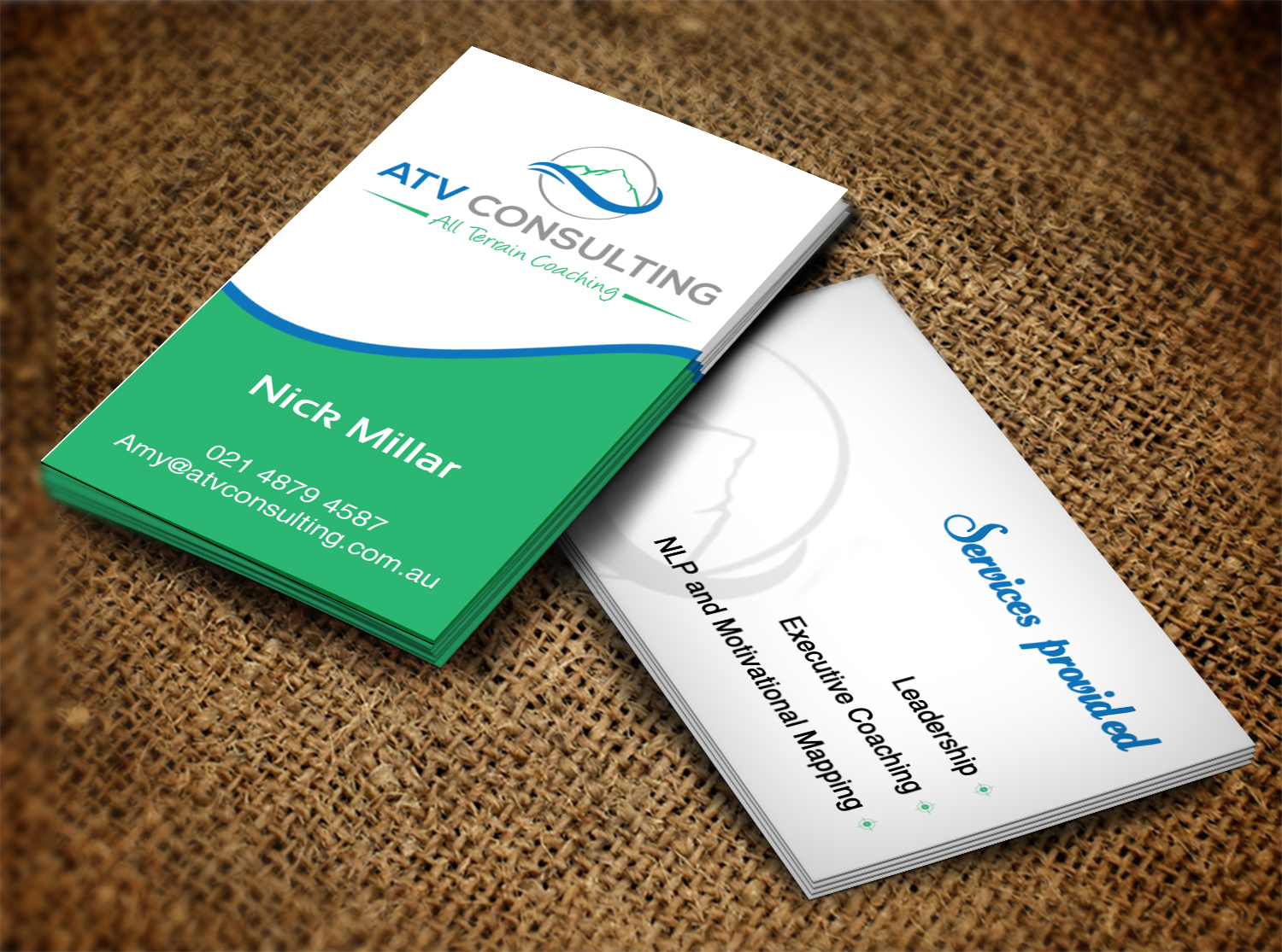 Business Card Design by Lanka Ama for ATV Consulting | Design #10861961