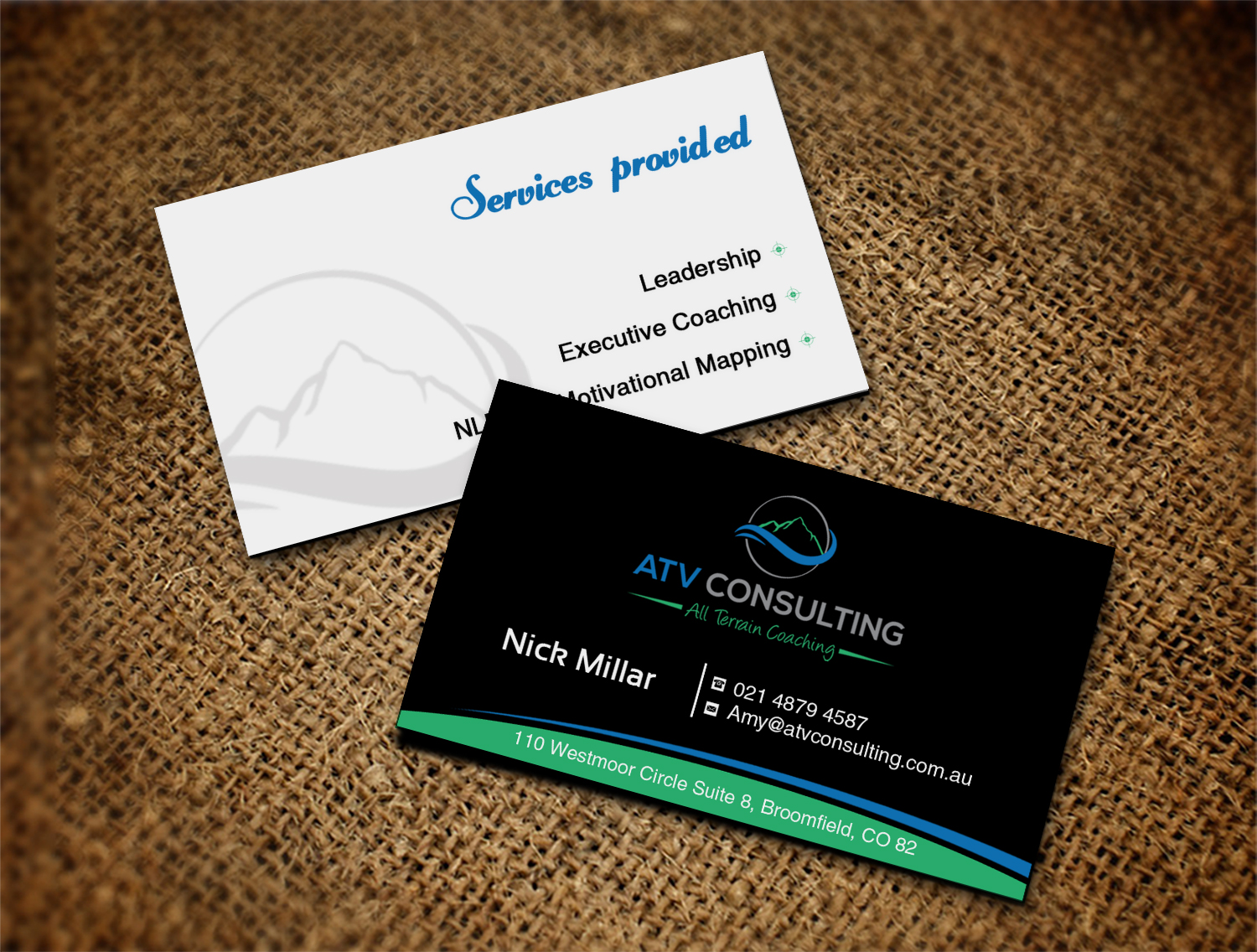 Visitenkarten-Design von Lanka Ama für ATV Consulting | Design #10861968