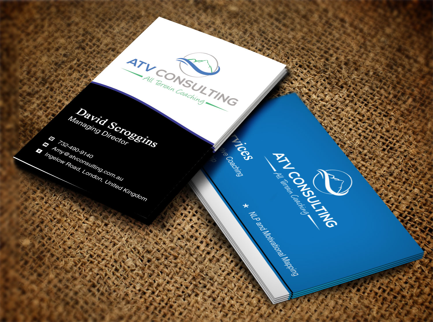 Design de Carte de Visite par Lanka Ama pour ATV Consulting | Design #10861975