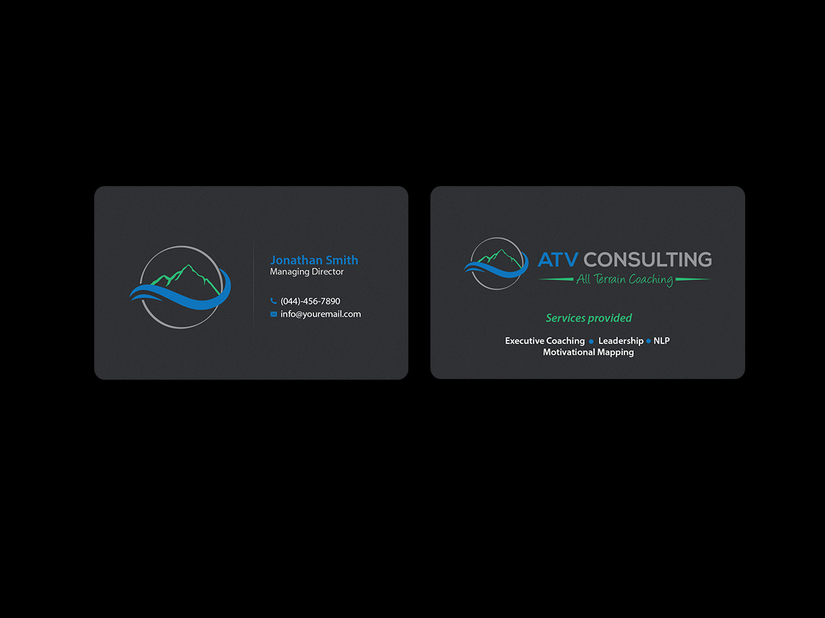 Business Card Design by Creations Box 2015 for ATV Consulting | Design #10867647