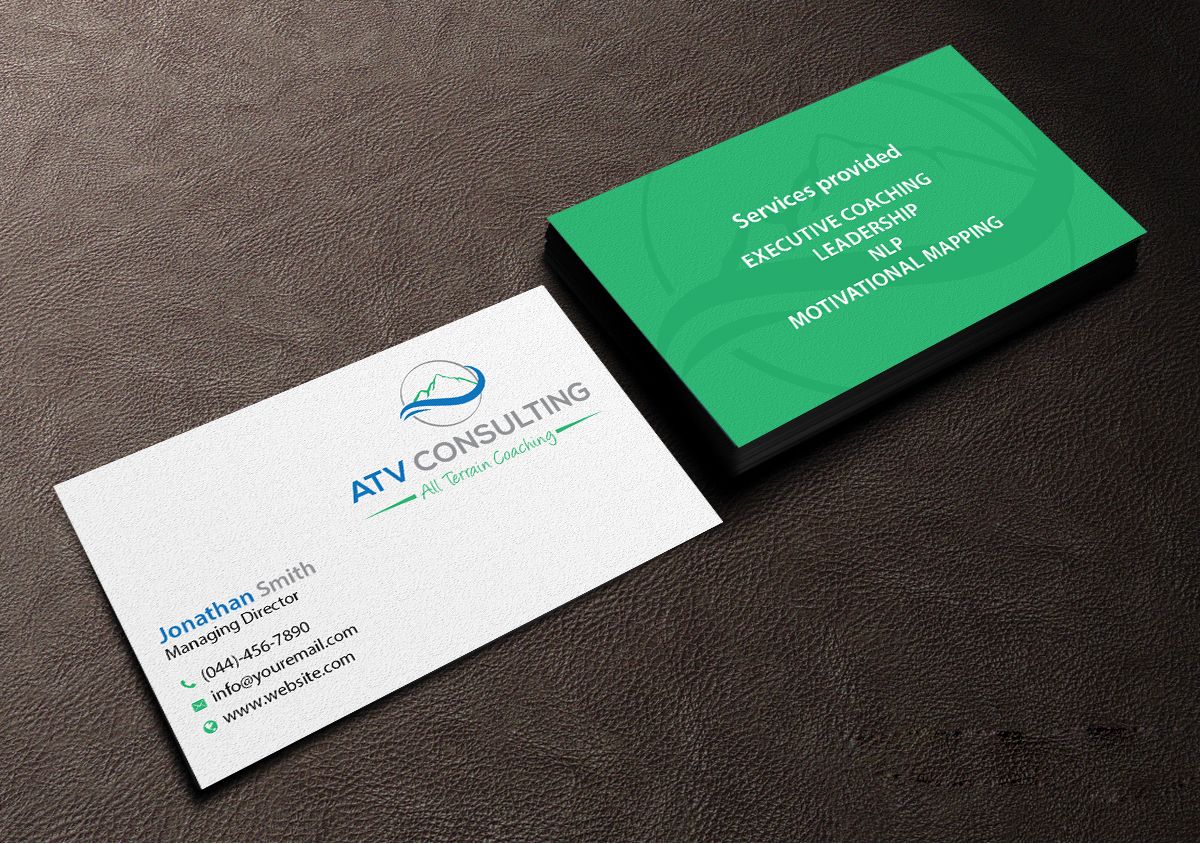 Business Card Design by Creations Box 2015 for ATV Consulting | Design #10867651