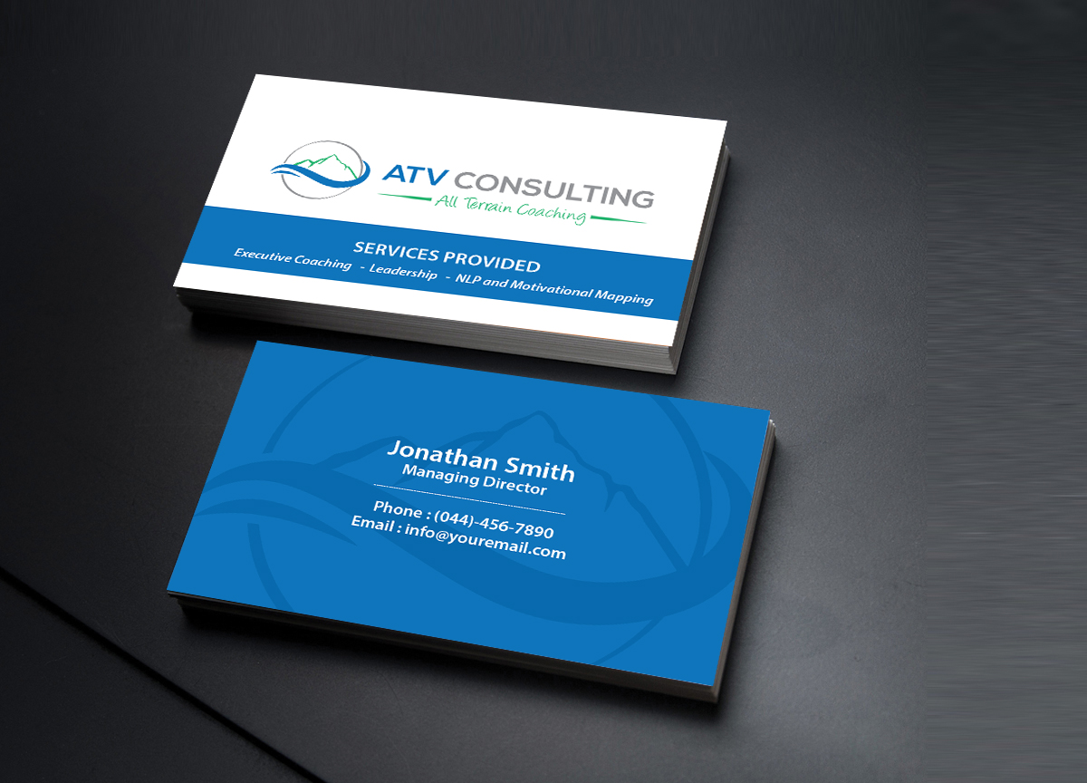 Business Card Design by Creations Box 2015 for ATV Consulting | Design #10867653