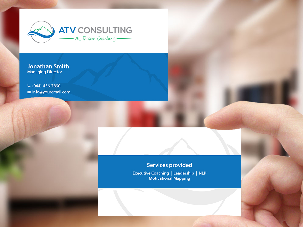 Business Card Design by Creations Box 2015 for ATV Consulting | Design #10867656