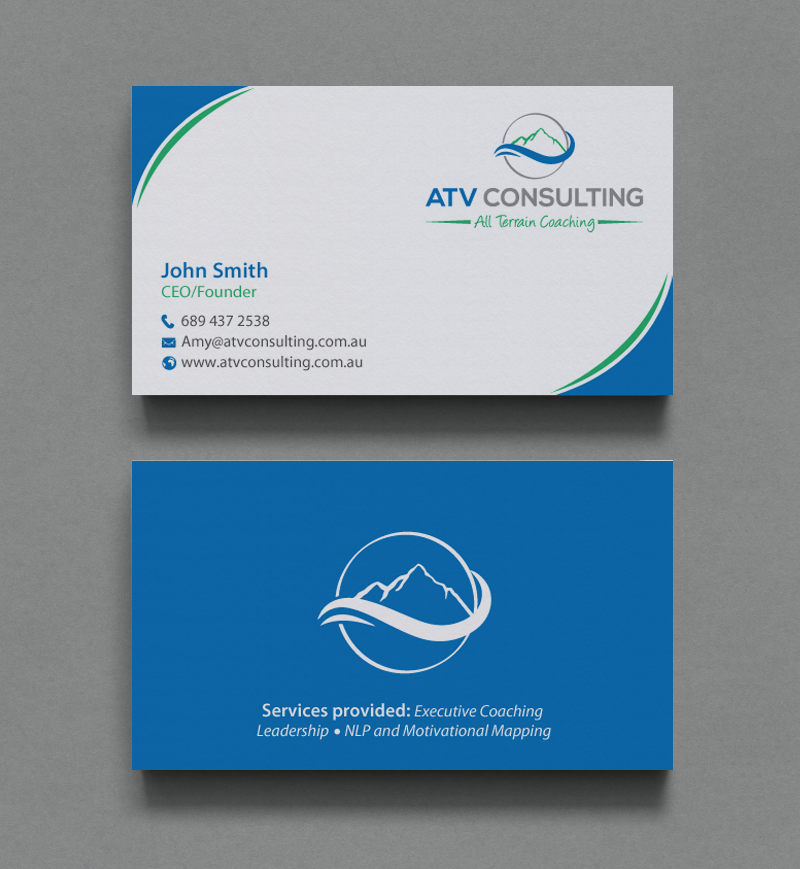 Business Card Design by chandrayaan.creative for ATV Consulting | Design #10863688