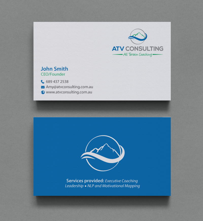 Business Card Design by chandrayaan.creative for ATV Consulting | Design #10863751