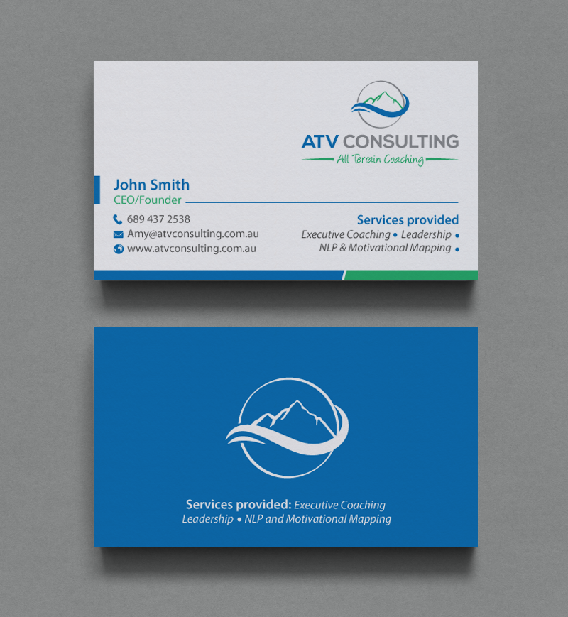 Business Card Design by chandrayaan.creative for ATV Consulting | Design #10876690