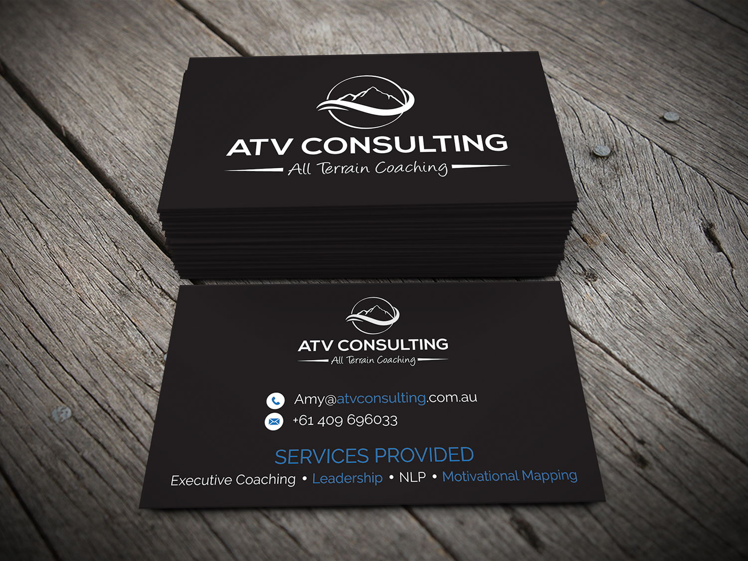 Business Card Design by alhemique1 for ATV Consulting | Design #10905549