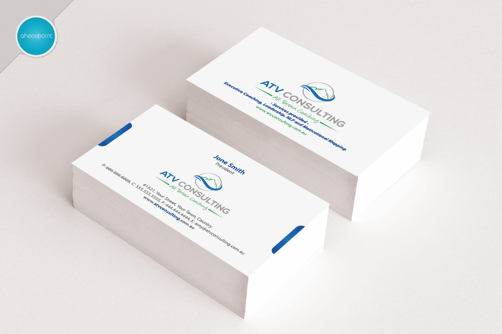 Business Card Design by aheadpoint for ATV Consulting | Design #10864587