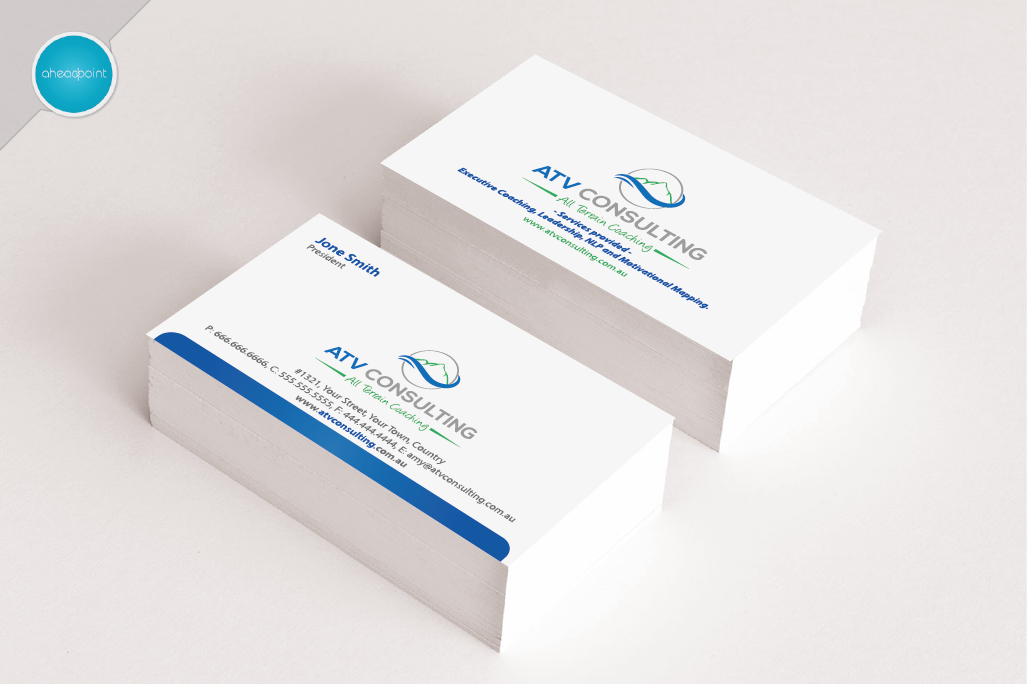 Business Card Design by aheadpoint for ATV Consulting | Design #10864591