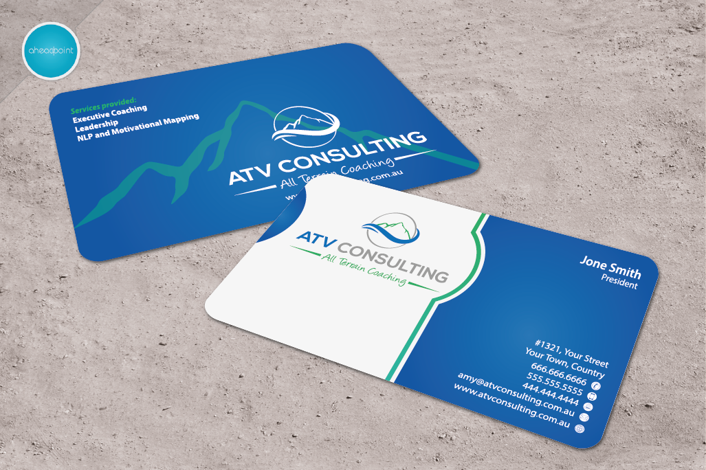 Business Card Design by aheadpoint for ATV Consulting | Design #10864620