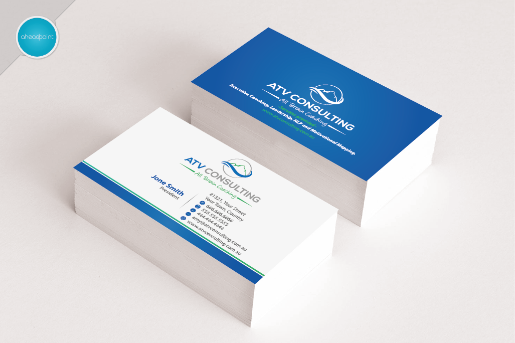 Business Card Design by aheadpoint for ATV Consulting | Design #10864649