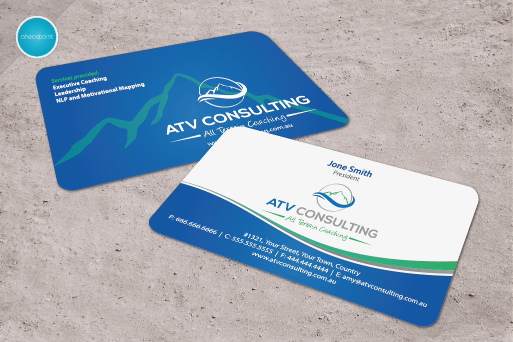 Business Card Design by aheadpoint for ATV Consulting | Design #10864660