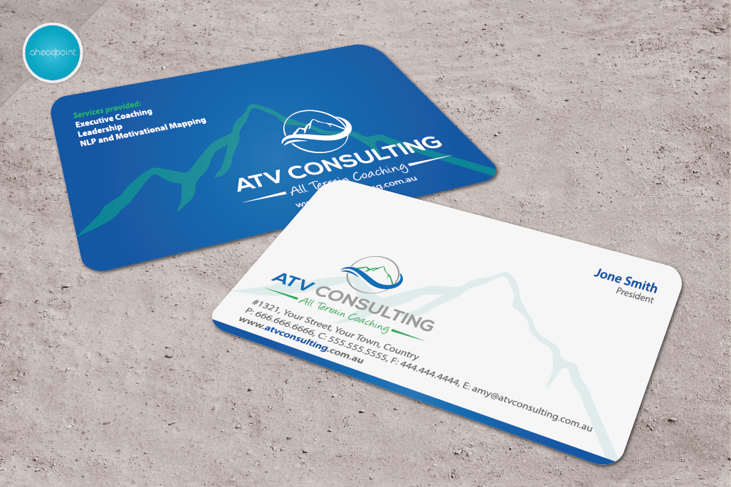 Business Card Design by aheadpoint for ATV Consulting | Design #10864664