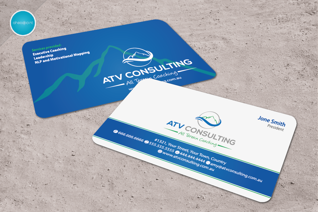 Business Card Design by aheadpoint for ATV Consulting | Design #10864667