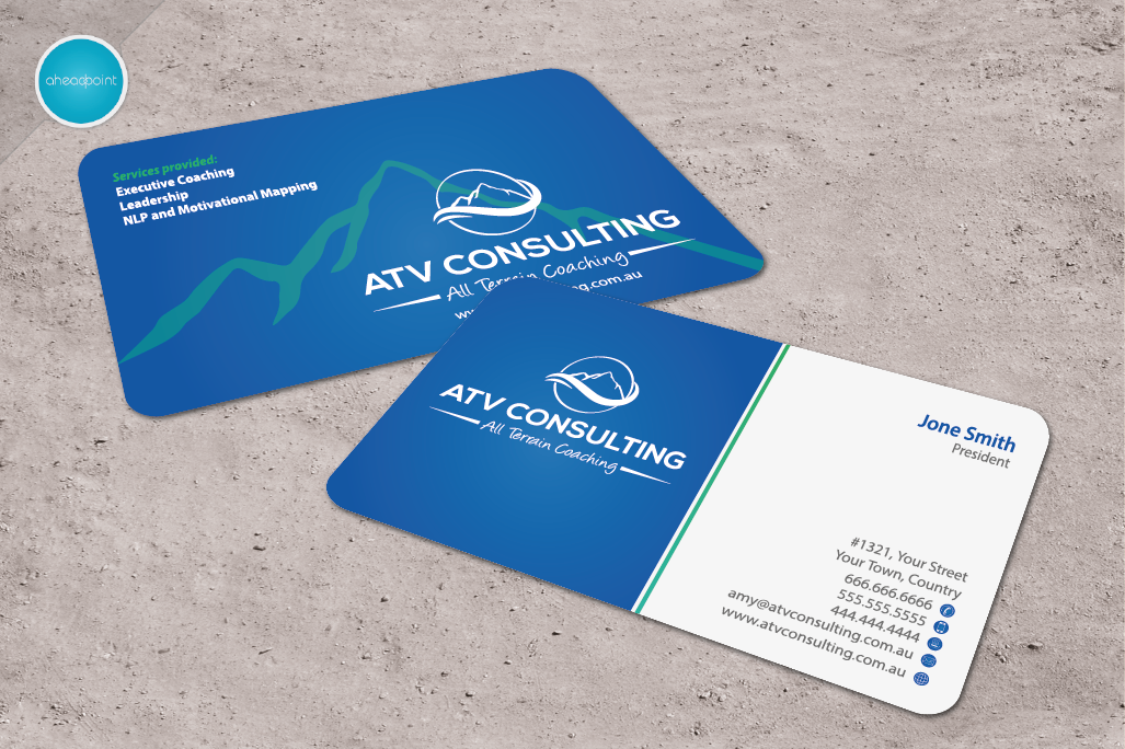 Business Card Design by aheadpoint for ATV Consulting | Design #10864668