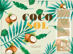 COCO SOL coconut based Haircare range  | Design Étiquette par treh5