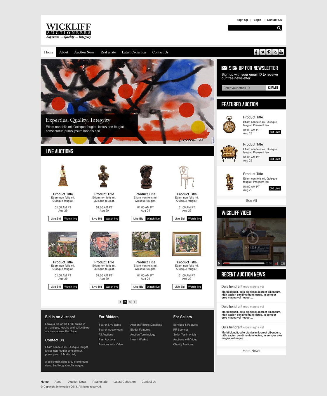 Wordpress Design by Latest Design Ideas for AuctionServices.com, Inc. | Design #2295349