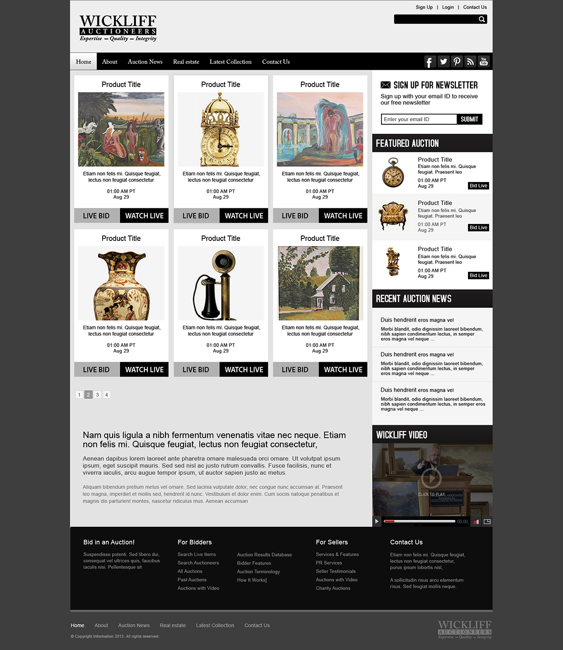 Wordpress Design by Latest Design Ideas for AuctionServices.com, Inc. | Design #2299385