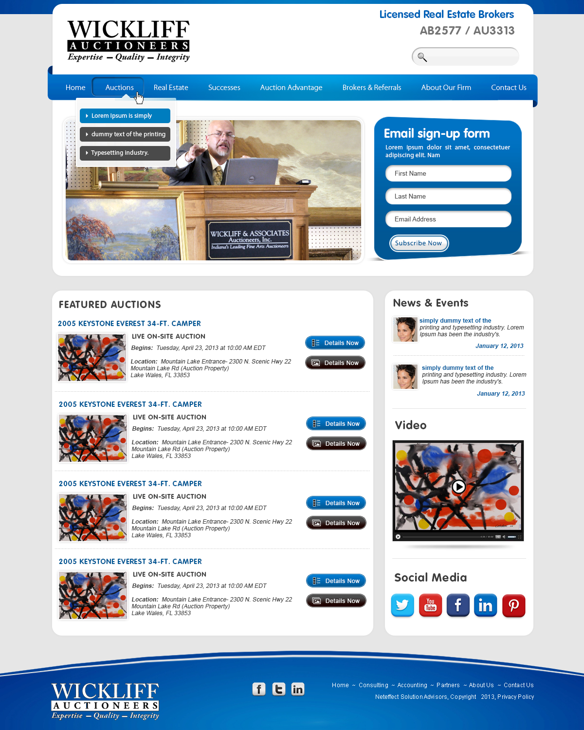 Wordpress Design by webxvision for AuctionServices.com, Inc. | Design #2264650
