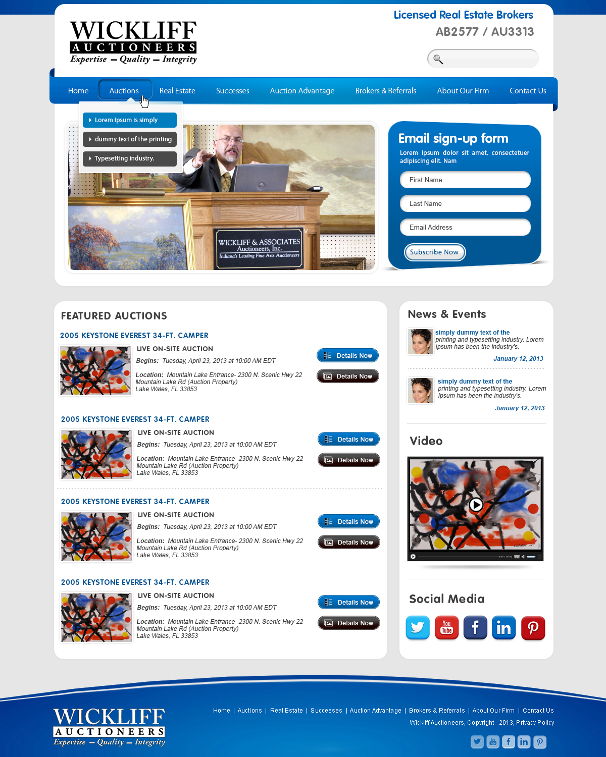 Wordpress Design by webxvision for AuctionServices.com, Inc. | Design #2264672