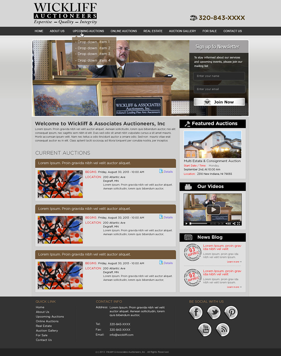 Design Wordpress par Tanvir pour AuctionServices.com, Inc. | Design #2267751
