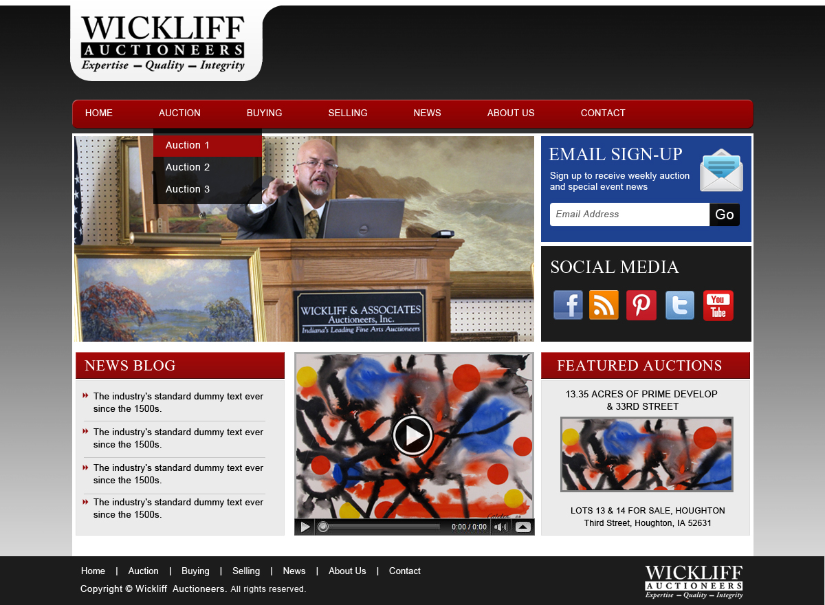 Wordpress Design by Creative X Designs for AuctionServices.com, Inc. | Design #2302722
