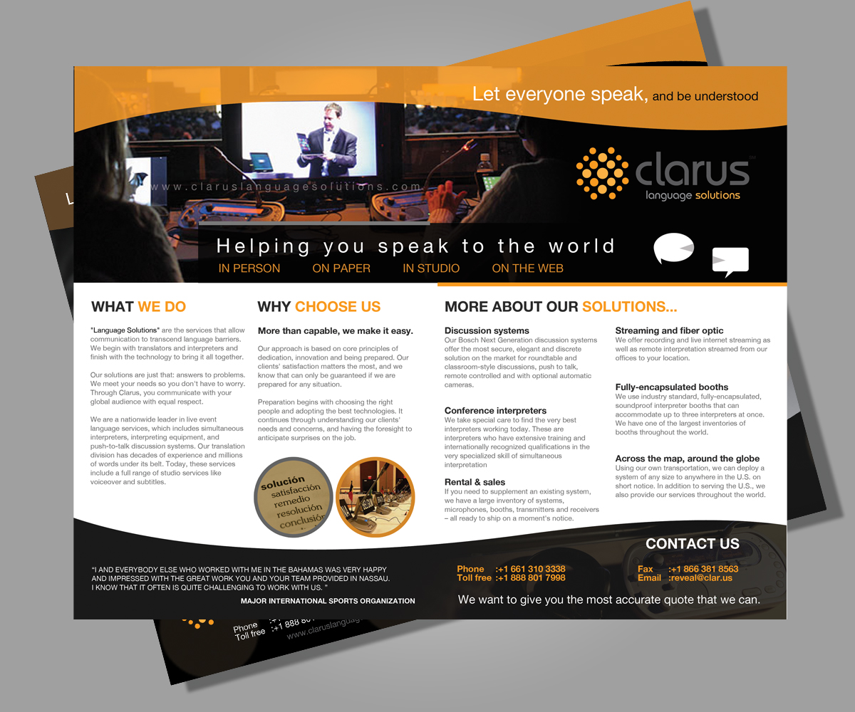 Brochure Design by uk for this project | Design #2279543