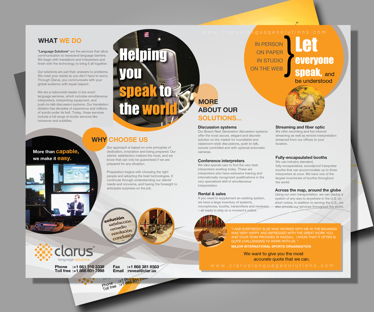 Brochure Design by uk for this project | Design #2282367