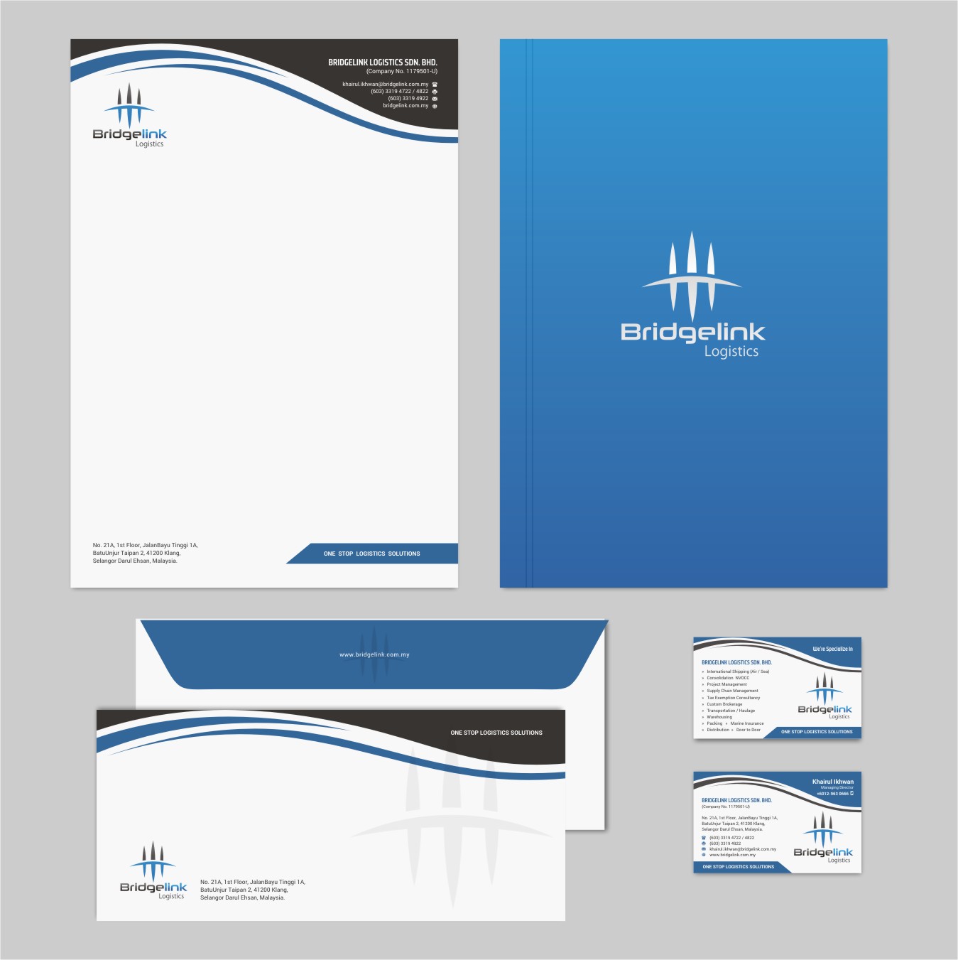 Diseño de Papelería por INDIAN_Ashok para Bridgelink Logistics Sdn Bhd | Diseño #10844512