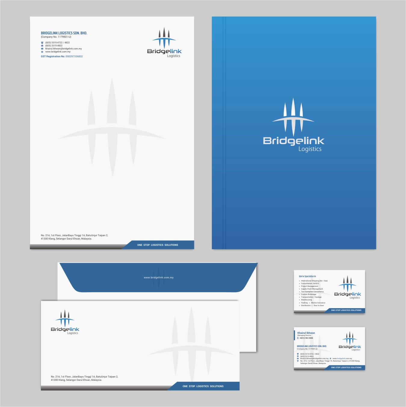 Diseño de Papelería por INDIAN_Ashok para Bridgelink Logistics Sdn Bhd | Diseño #10844515