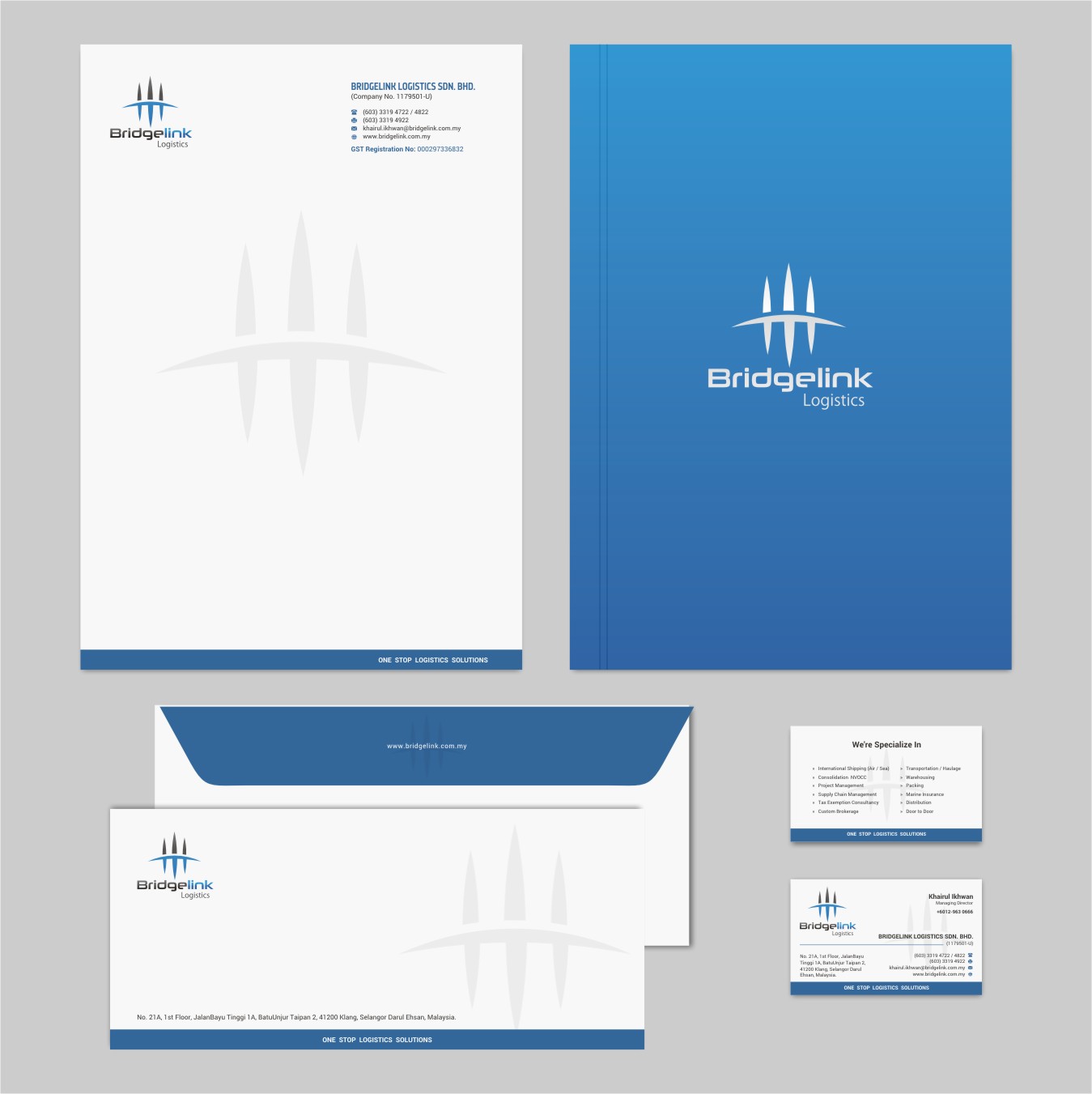 Diseño de Papelería por INDIAN_Ashok para Bridgelink Logistics Sdn Bhd | Diseño #10844516