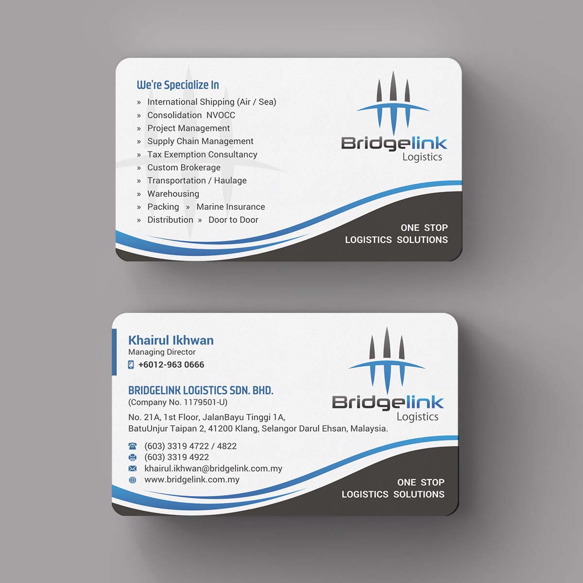 Diseño de Papelería por INDIAN_Ashok para Bridgelink Logistics Sdn Bhd | Diseño #10844532