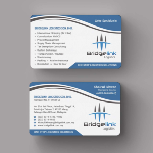 Diseño de Papelería por INDIAN_Ashok para Bridgelink Logistics Sdn Bhd | Diseño: #10844534
