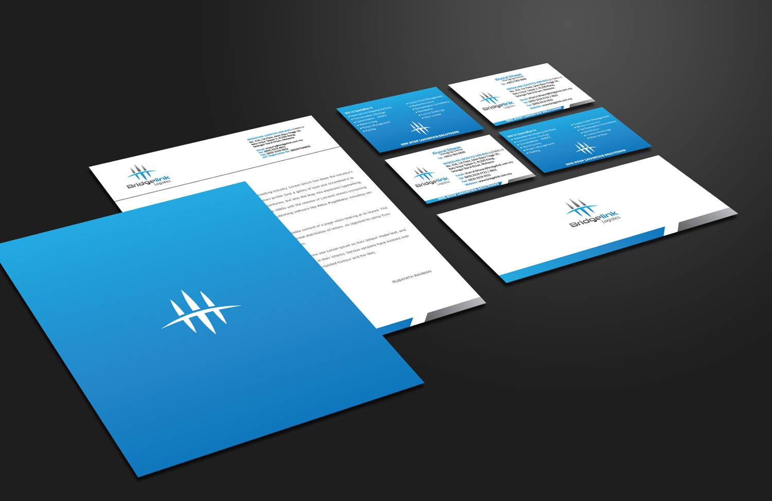Diseño de Papelería por anshtoyj para Bridgelink Logistics Sdn Bhd | Diseño #10856395