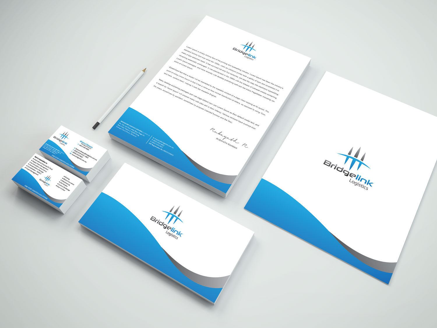 Diseño de Papelería por anshtoyj para Bridgelink Logistics Sdn Bhd | Diseño #10860680