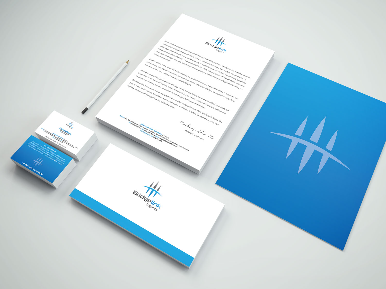 Diseño de Papelería por anshtoyj para Bridgelink Logistics Sdn Bhd | Diseño #10867521