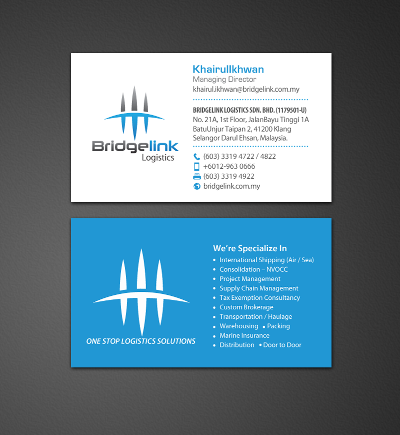 Stationery Design by chandrayaan.creative for Bridgelink Logistics Sdn Bhd | Design #10852904