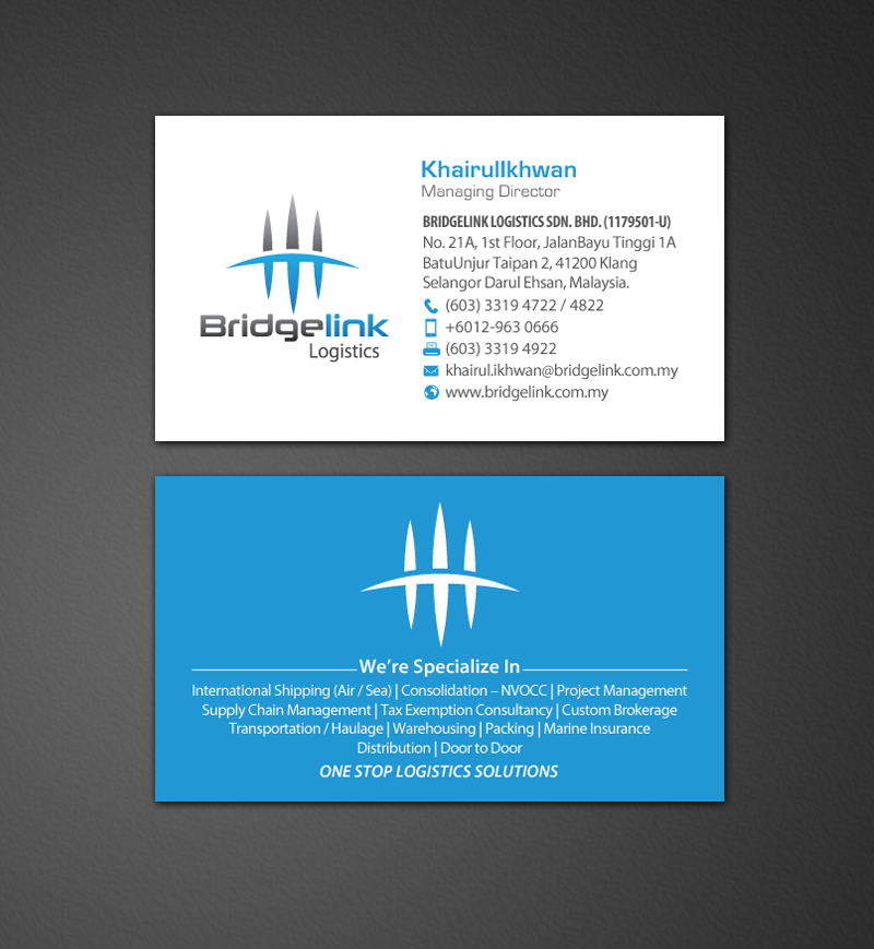 Stationery Design by chandrayaan.creative for Bridgelink Logistics Sdn Bhd | Design #10852960