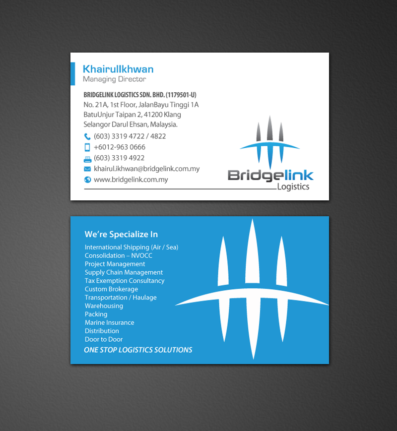 Stationery Design by chandrayaan.creative for Bridgelink Logistics Sdn Bhd | Design #10852961