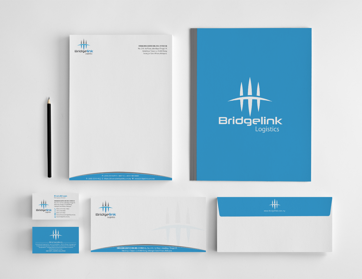 Design de Papeterie par chandrayaan.creative pour Bridgelink Logistics Sdn Bhd | Design #10865713