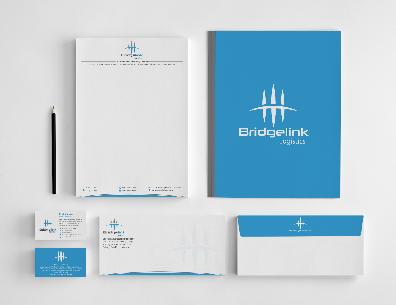Design de Papeterie par chandrayaan.creative pour Bridgelink Logistics Sdn Bhd | Design #10865714