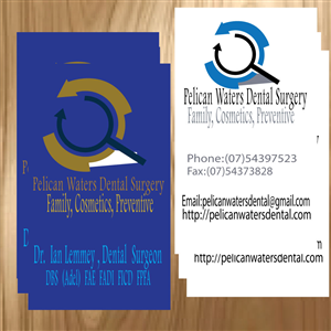 Business Card Design by arrowdesigners for Pelican Waters Dental Surgery | Design: #2270349